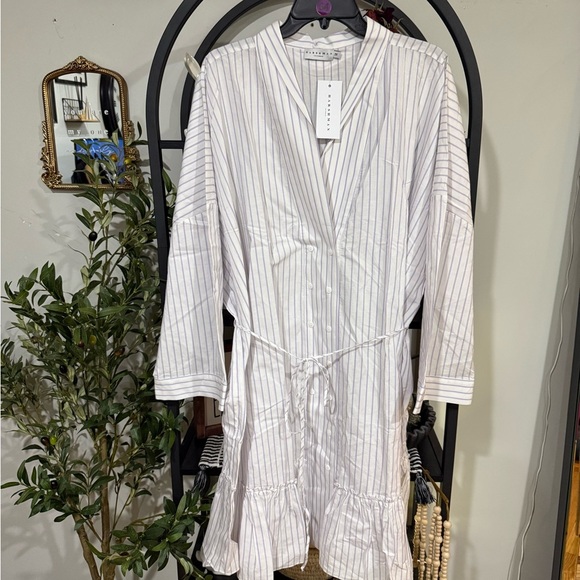 plus size Harshman White and Purple Striped Dress size 3x - Picture 1 of 10